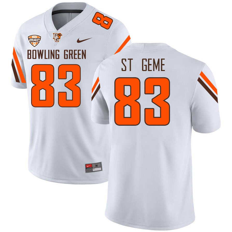 Bowling Green Falcons #83 Pierce St Geme College Football Jerseys Stitched-White